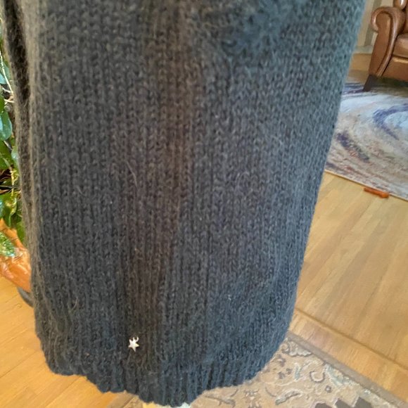 Women's Des Petits Hauts Mohair Dark Teal Sweater Vest - Picture 4 of 8